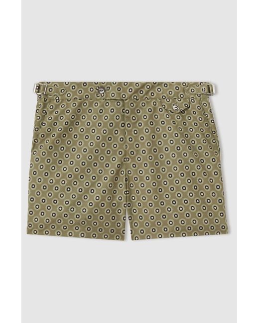 Hemingsworth Green Ikat-print Swim Shorts for men