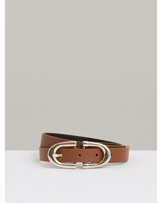 Reiss Gray Bailey - Tan Leather Horseshoe-buckle Belt, Xl (us 16-18)