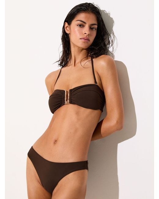 Reiss Natural Removable-Strap Bandeau Bikini Top