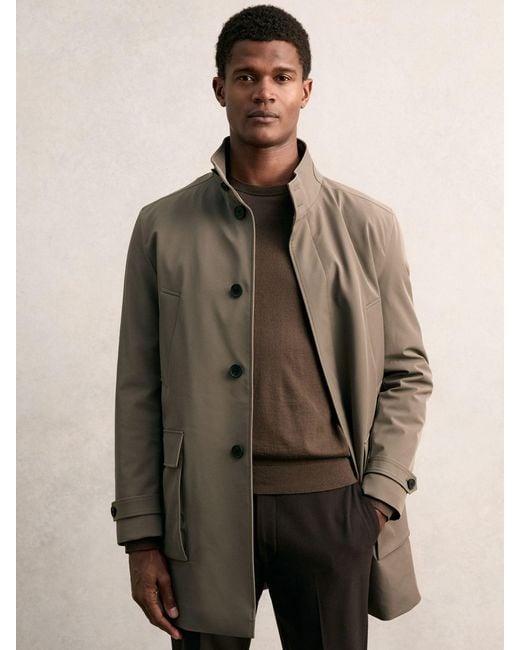 Reiss Natural Hybrid Removable-Gilet Overcoat for men