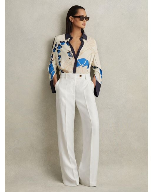 Reiss Natural Isla Shirt Printed