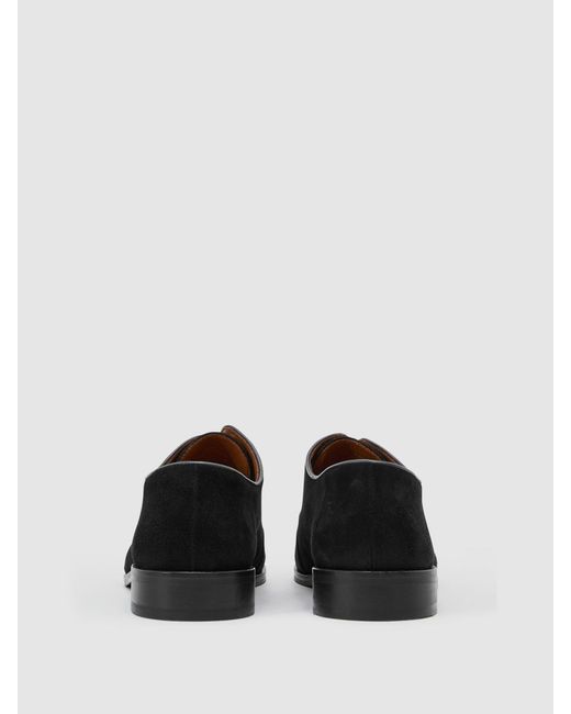 Reiss Black Blake Lace-Up Derby Shoes for men