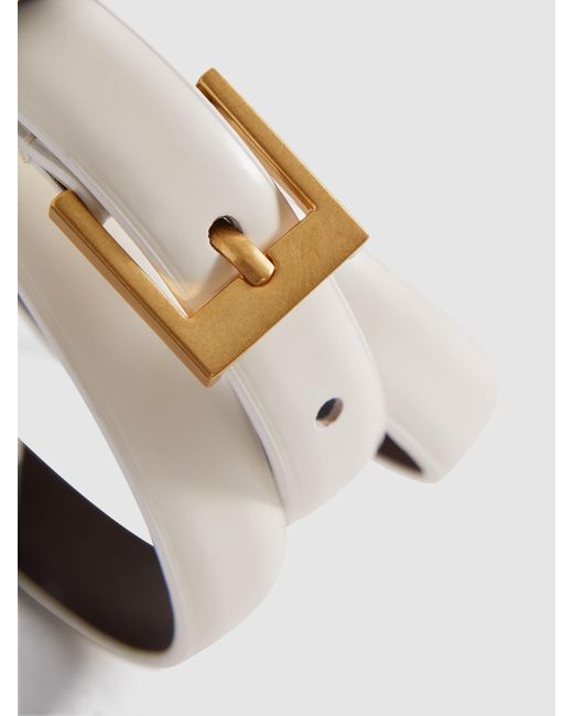 Reiss Holly - Off White Thin Leather Belt, S (us 4-6)