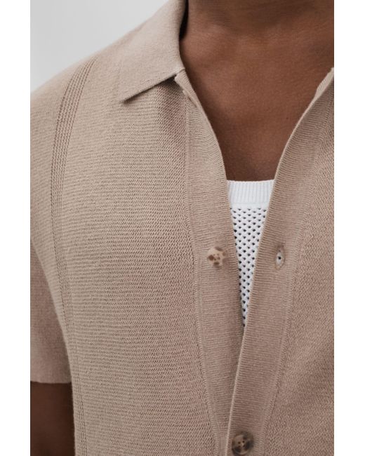 PAIGE Natural Cotton-linen Knitted Shirt for men