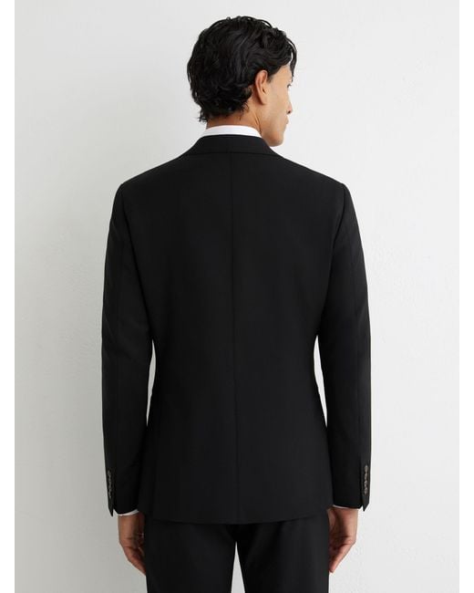 Reiss Promise - Black Tailored Fit Wool-blend Single-breasted Suit Blazer Tailored-fit, 48 S for men