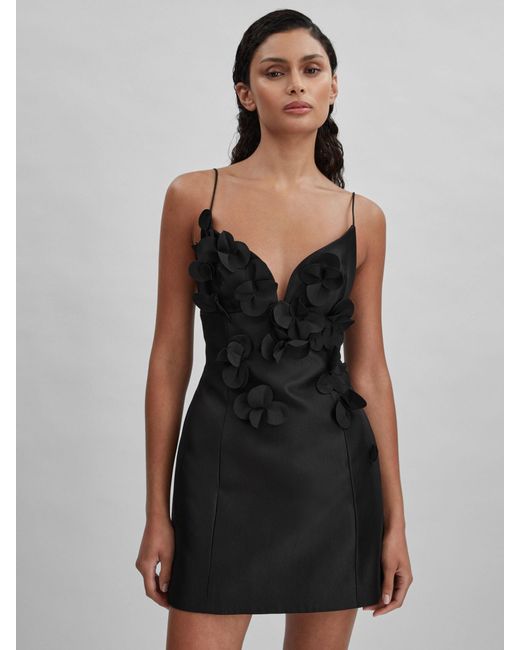 Acler Black Ruffle Mini Dress