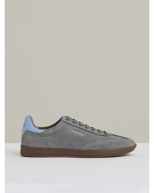 Reiss Gray Suede Low-Top Trainers for men