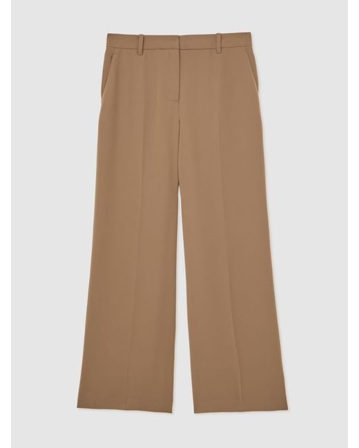Reiss Natural Wide-Leg Tailored Trousers