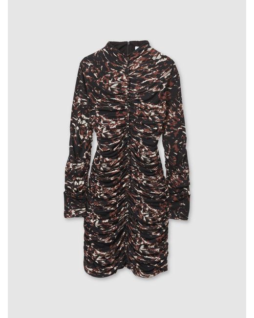 Reiss Green Abstract Print Midi Dress