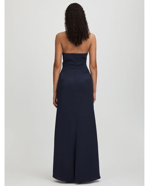 Halston Heritage Blue Halter Neck Maxi Dress