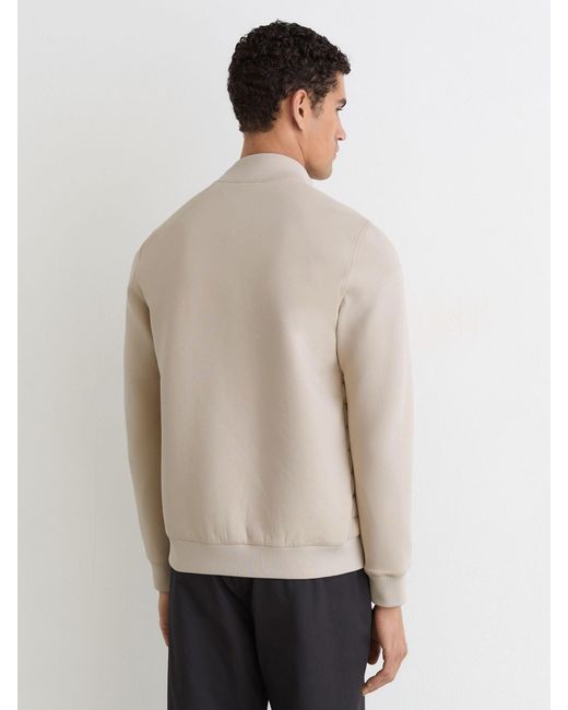 Reiss White Hybrid Quilt And Interlock Zip Jacket for men