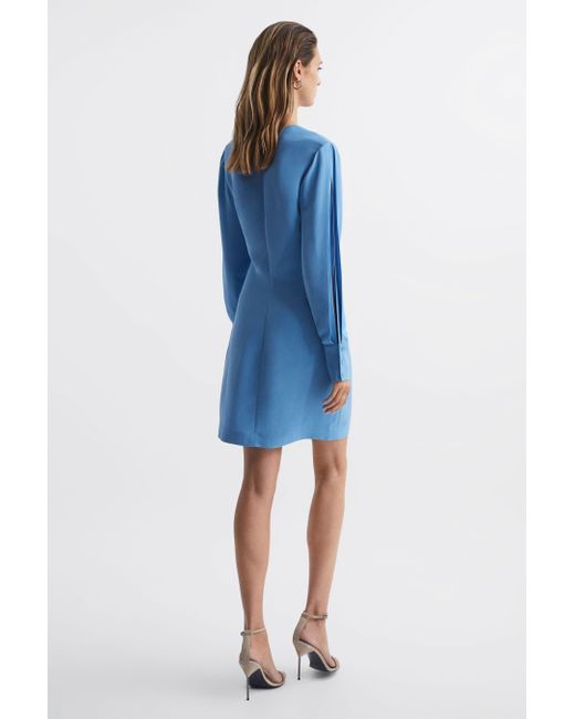 Reiss Diana - Blue Tie-front Dress, Us 12