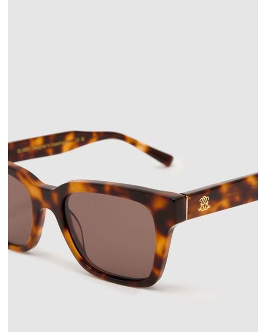 Messyweekend Brown Rectangle-Frame Sunes for men