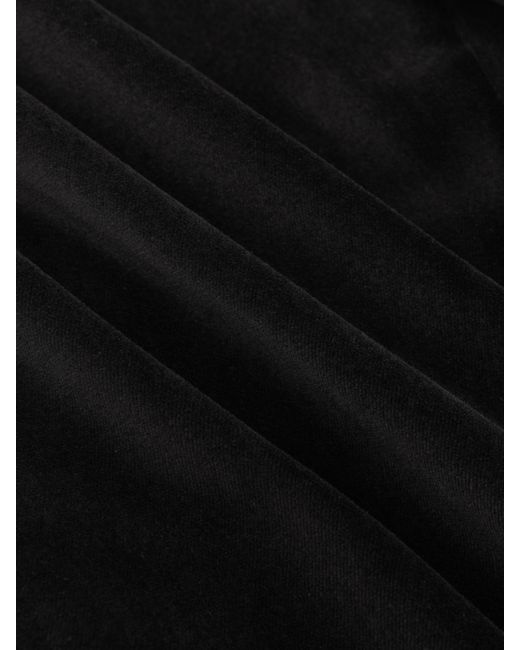 Reiss Black Double-Breasted Velvet Blazer Tailored-Fit for men