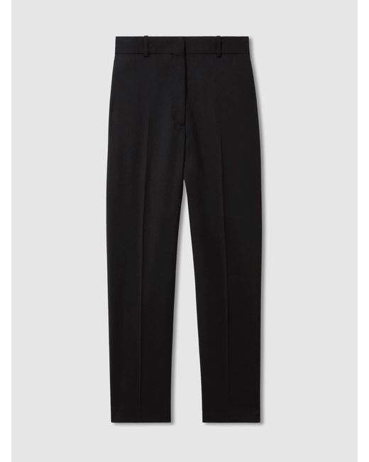 Reiss Haisley - Black Wool Blend Tapered Suit Trousers, Us 0