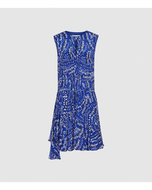 reiss ditsy printed mini dress