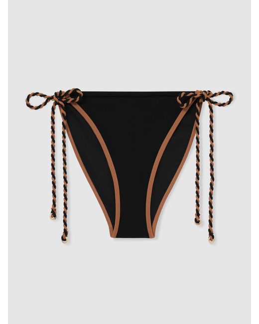 Reiss Natural Triangle Twist-Strap Bikini Top