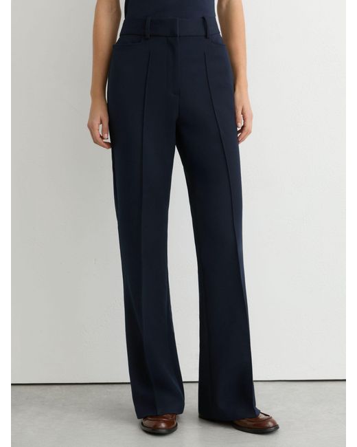 Reiss Blue Flared Suit Trousers
