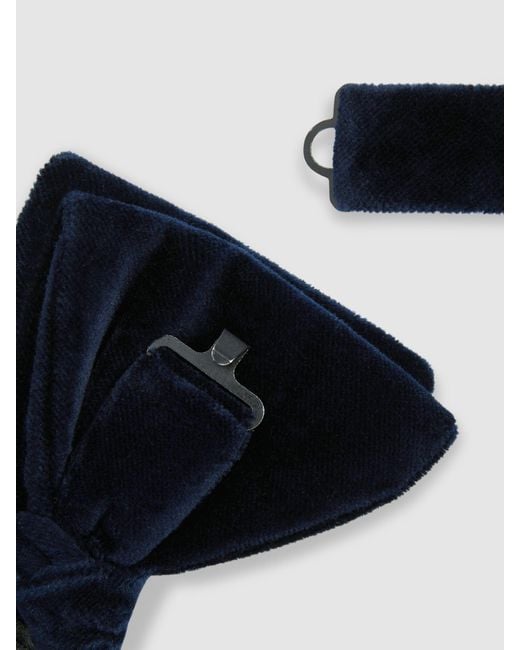 Reiss Black Hike - Navy Velvet Bow Tie, One for men