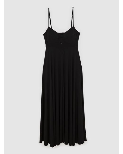 Reiss Black Royal Ballet Bustier Midi Dress