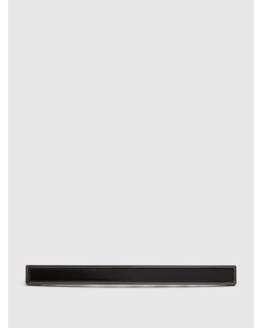 Reiss White Ardley Gunmetal & Onyx Onyx Tie Bar for men