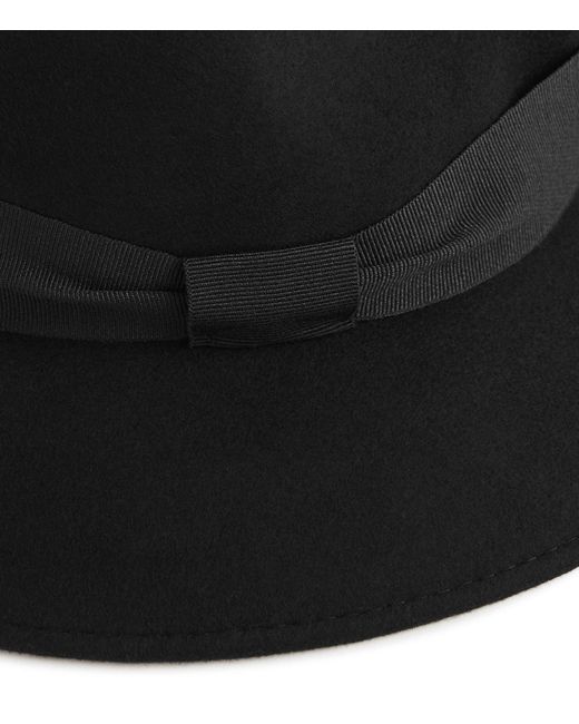 Reiss Wool Felt Fedora in Black | Lyst