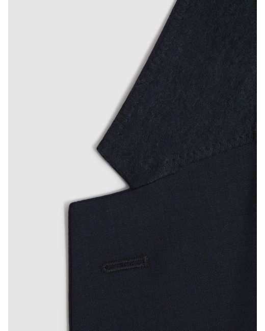 Reiss Blue Hope - Navy Modern Fit Travel Blazer, 38l for men