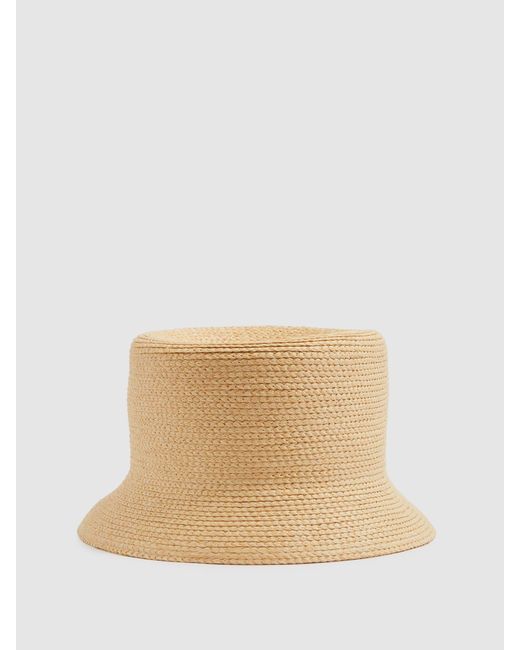 Reiss Rachel - Natural Straw Bucket Hat