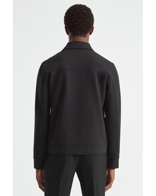 Phantom Black Interlock Jersey Zip-through Jacket for men