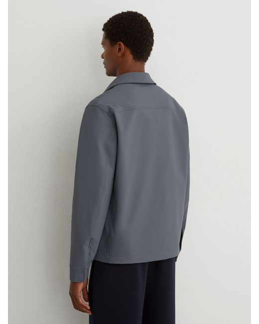 Reiss Gray Technical Twin-Pocket Overshirt for men