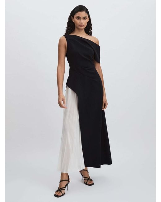 Acler White Cream Midi Dress With Contrast Skirt