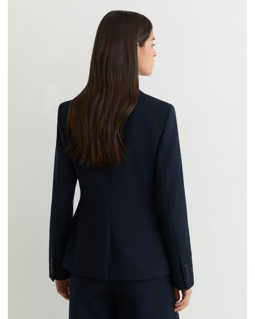 Reiss Blue Double-Breasted Suit Blazer