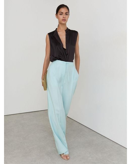 Reiss Multicolor Wide-Leg Drawstring Trousers