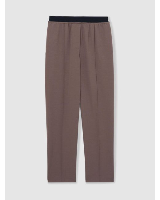 Reiss Natural Elasticated-Waistband Tapered Trousers