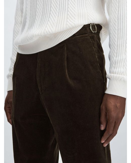 Oscar Jacobson White Oscar Regular-Fit Corduroy Trousers for men