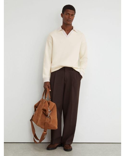 Reiss Natural Beaton - Off White Sweat Top, S for men