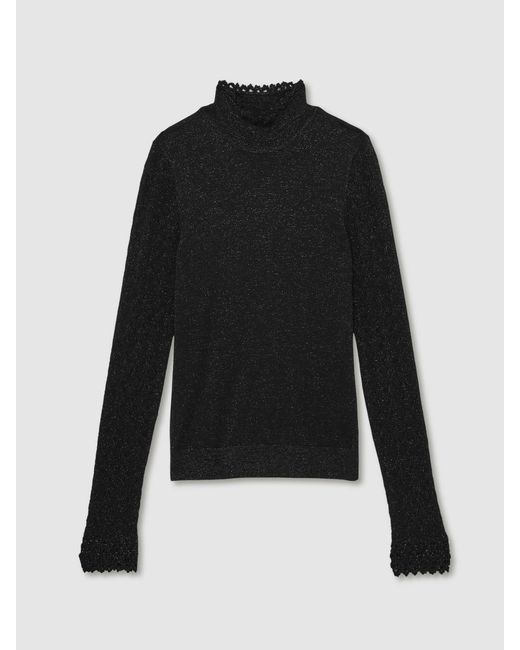 PAIGE Black Stephanie Top Top Knit