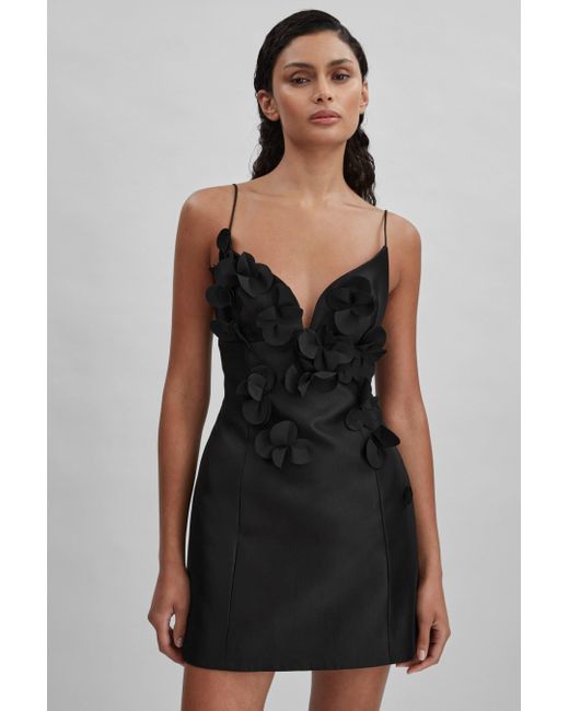 Acler Black Ruffle Mini Dress