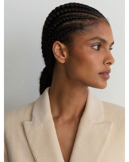 Reiss Natural Petite Cotton Corduroy Double-Breasted Blazer