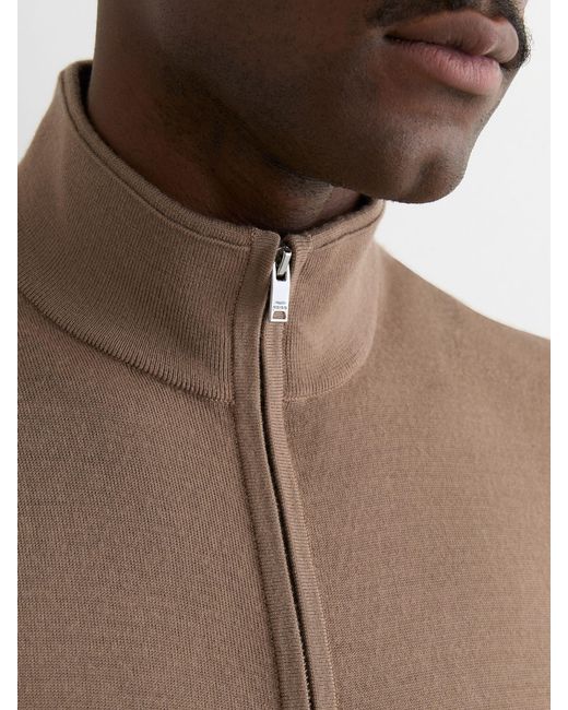 Reiss Multicolor Wool Zip-Through Gilet for men