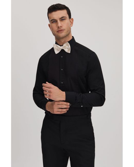 Reiss Double - Black Marcel - Double Cuff Slim Fit Double Cuff Dinner Shirt, S for men