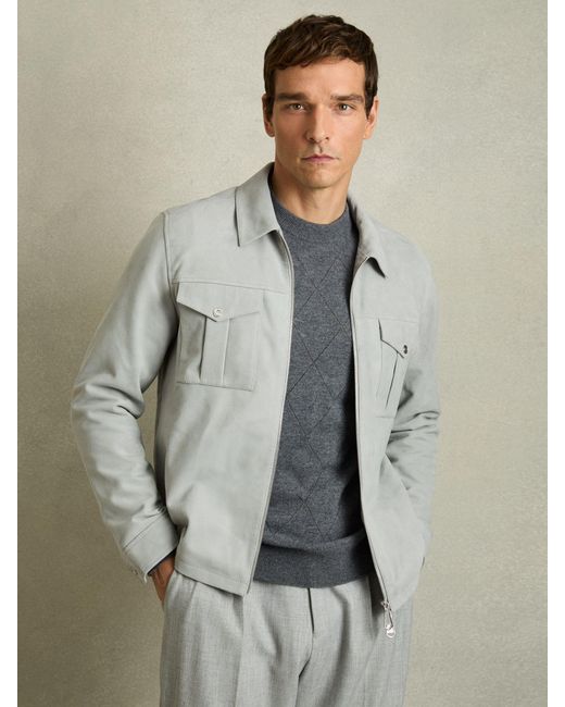 Reiss Multicolor Belle Jacket Suede Plain for men