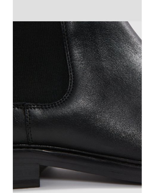 Reiss Renor - Black Leather Chelsea Boots for men
