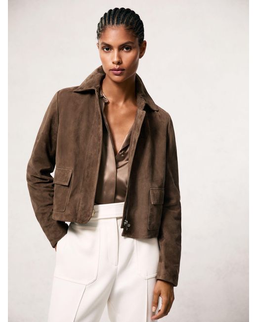 Reiss Natural Drew Cropped Jacket