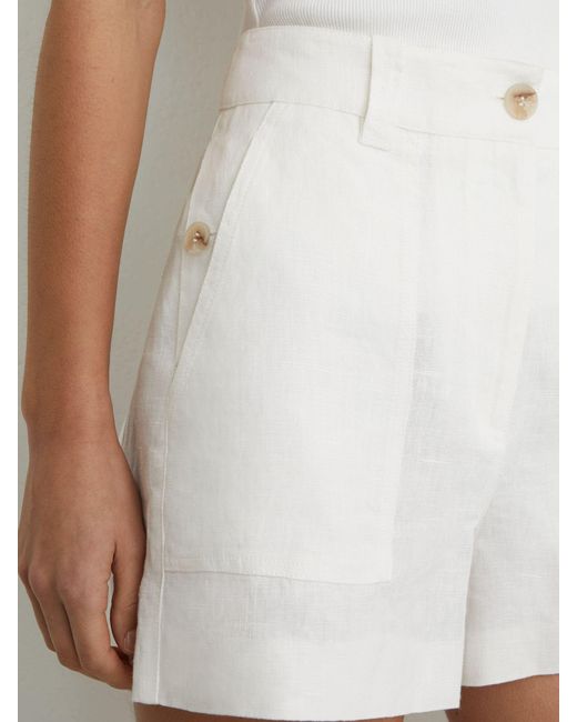 Reiss Natural Linen Shorts