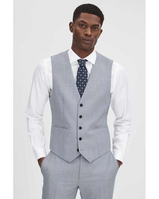 Grey wool shop waistcoat men's