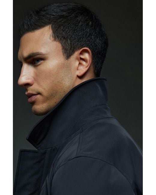 Reiss Black Cologne - Navy Elasticated Hem Harrington Jacket, Xxl for men