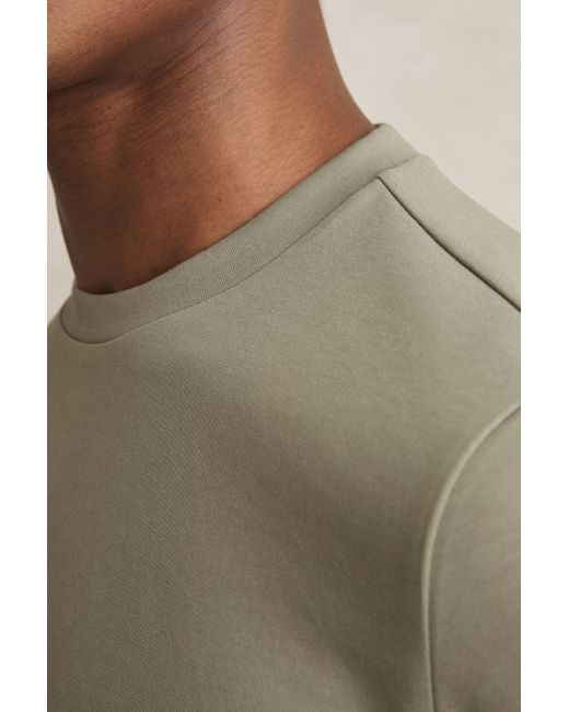 Reiss Natural Interlock Jersey Crew Neck T-Shirt for men