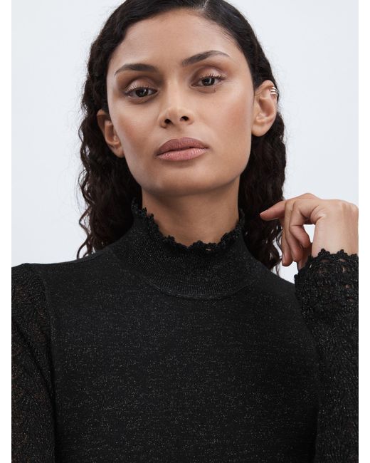 PAIGE Black Stephanie Top Top Knit