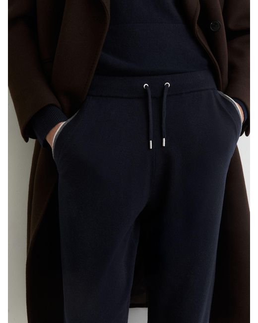 Reiss Black Hillside - Navy Joggers, L for men